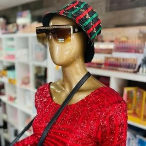 hat, glasses and belt